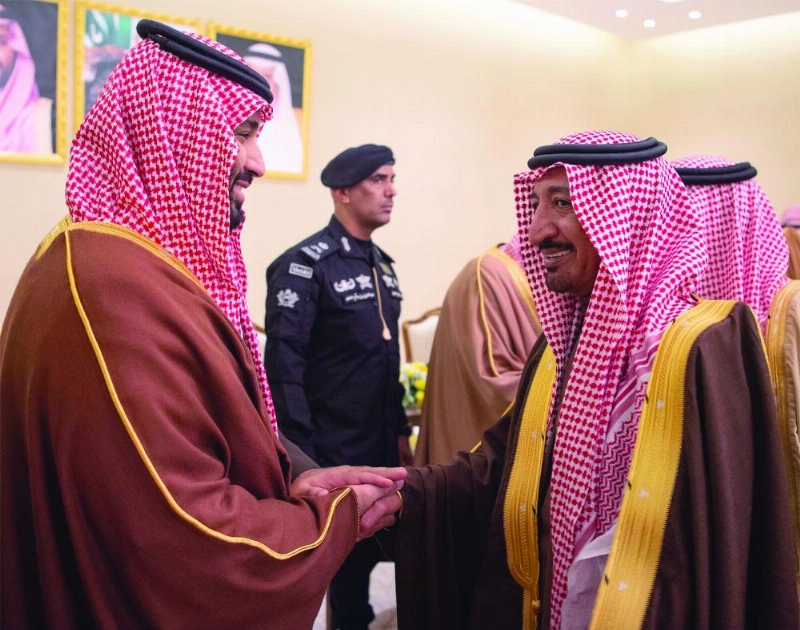 الأمير محمد بن سلمان لدى وصوله إلى الحدود الشمالية