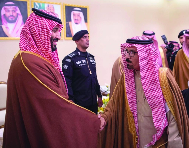 الأمير محمد بن سلمان لدى وصوله إلى الحدود الشمالية
