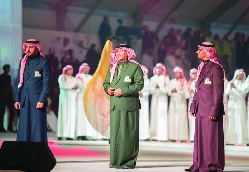 الفنانون محمد عبده ورابح صقر وماجد المهندس خلال الحفل