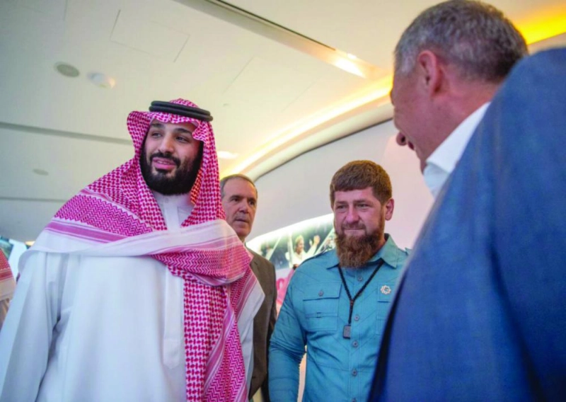 من لقاء ولي العهد ورئيس الشيشان اليوم