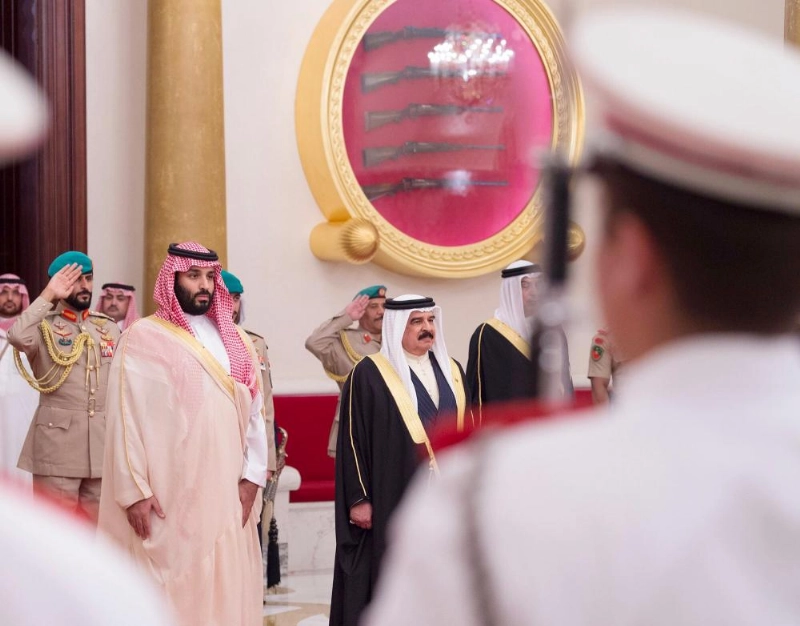 من مراسم الاستقبال