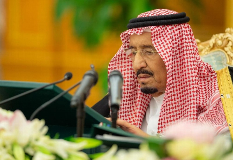 خادم الحرمين الشريفين خلال جلسة مجلس الوزراء عن الميزانية (واس)