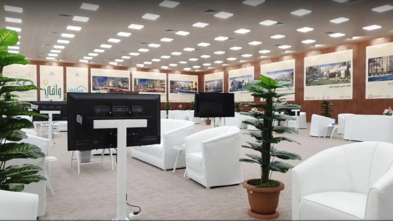 جانب من الاستعدادات لاستقبال الحجز في روابي الحجاز (مكة)