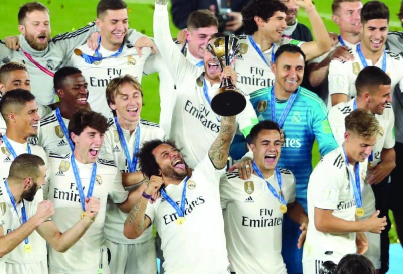 ريال مدريد لدى فوزه بكأس العالم للأندية (وكالة أنباء الإمارات)