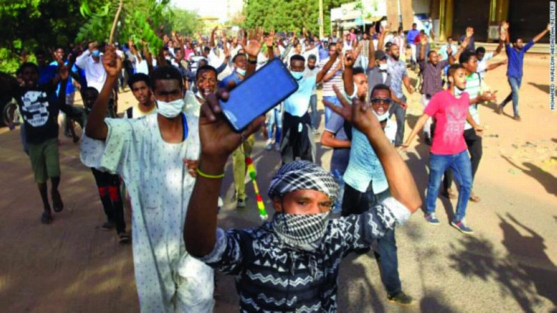 جانب من الاحتجاجات السودانية (موقع cnn)