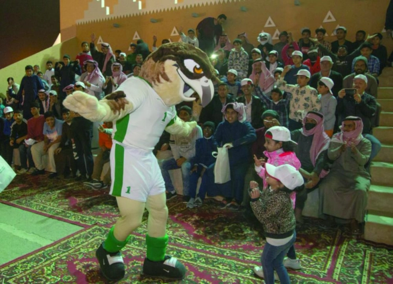 تميمة الأخضر في ركن الاتحاد السعودي (مكة)
