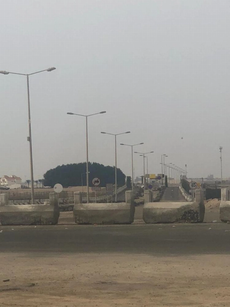 من أعمال صيانة الجسر (مكة)
