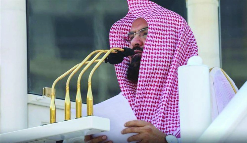 عبدالرحمن السديس خلال الخطبة (مكة)