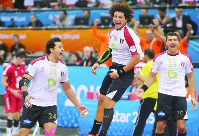 المنتخب المصري لكرة اليد في بطولة العالم (د ب أ)