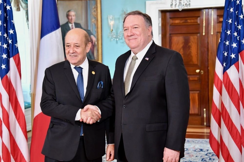 وزير الخارجية الأمريكي مع نظيره الفرنسي تحرك يسبق وراسو (د ب أ)