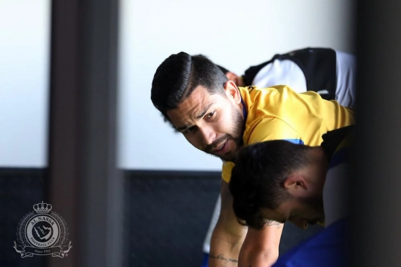 تدريبات النصر لمواجهة الأوزبكي (إعلامي النصر)