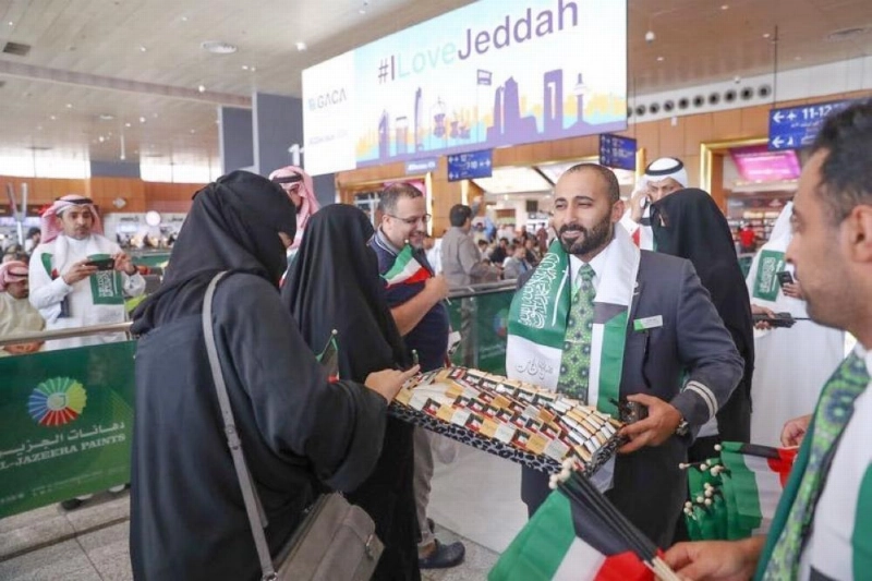 احتفال في مطار الملك عبدالعزيز بجدة باليوم الوطني الكويتي (مكة)