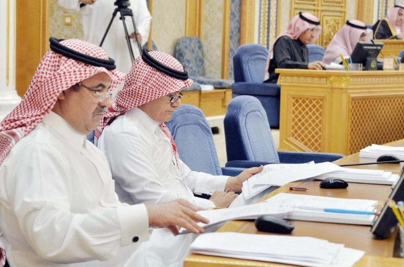 من جلسة الشورى أمس (واس)