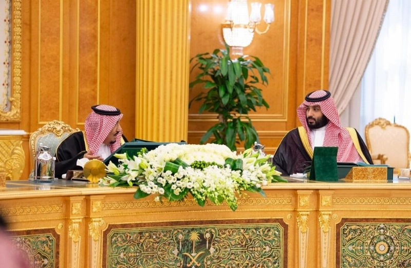 خادم الحرمين وولي العهد خلال الجلسة