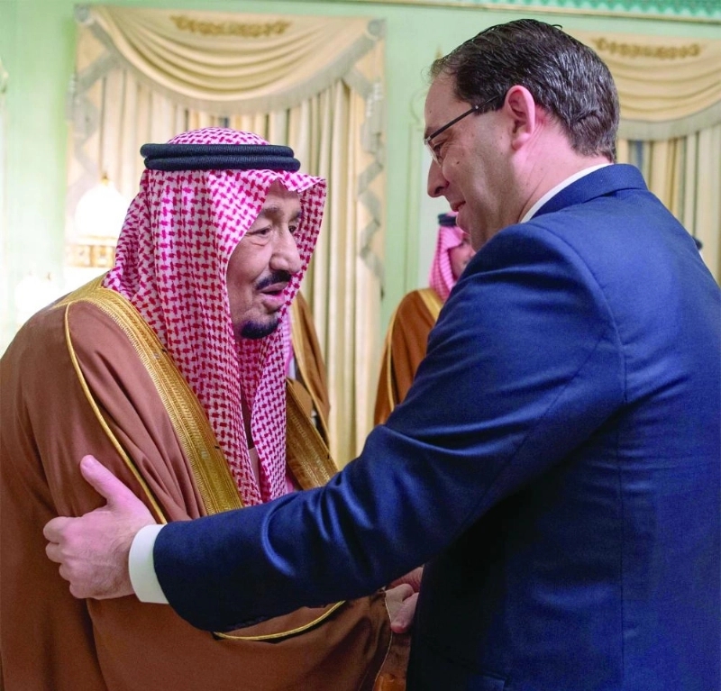 .. وخلال استقباله يوسف الشاهد