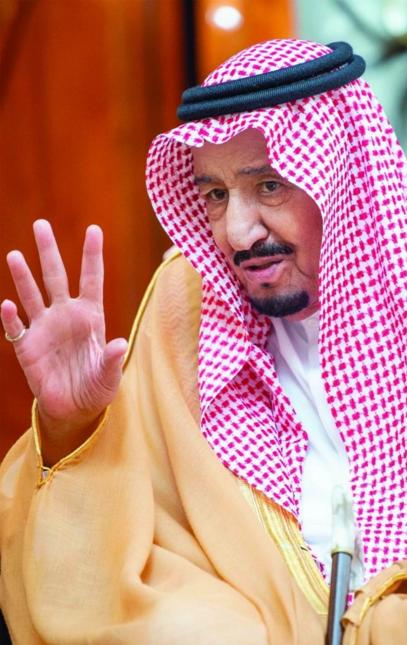 الملك سلمان خلال اللقاء الأخوي (واس)