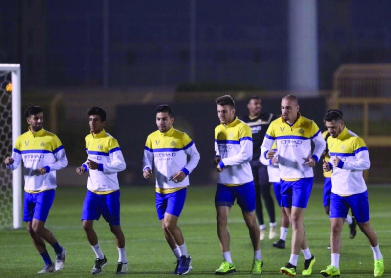 استعدادات النصر لمواجهة الرائد (إعلامي النصر)