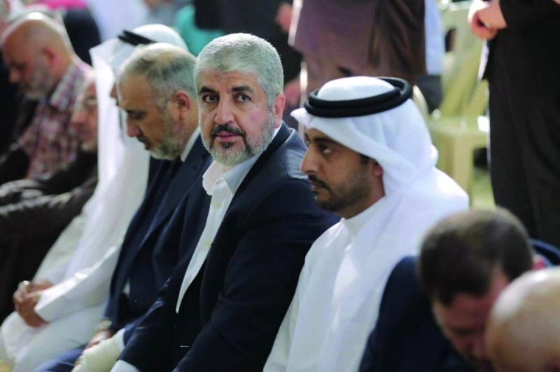 خالد مشعل خلال فترة إقامته بالدوحة