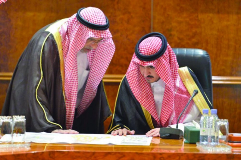 بدر بن سلطان لدى اعتماد المخطط (مكة)