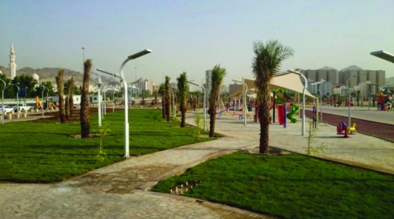 إحدى الحدائق العامة في العاصمة المقدسة (مكة)