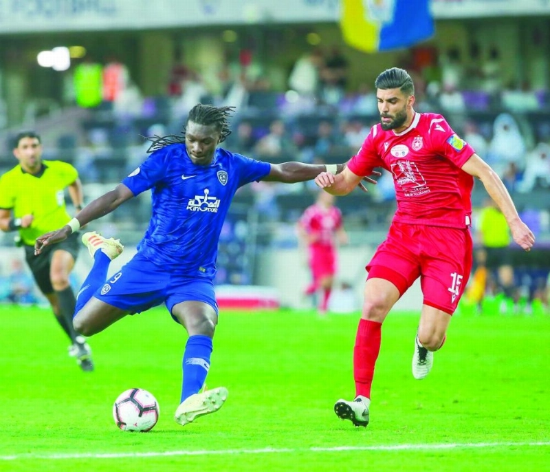 جانب من لقاء الهلال والنجم الساحلي (إعلامي الهلال)