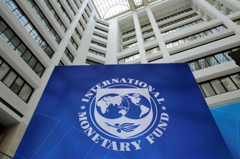 International Monetary Fund logo is seen