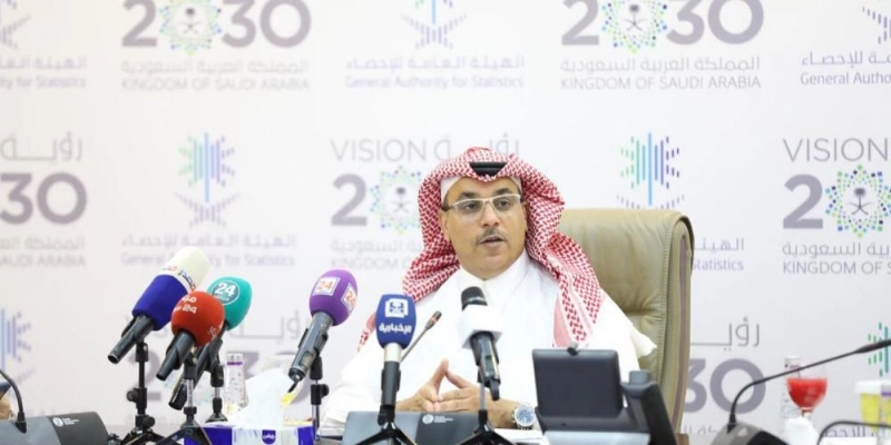 التخيفي متحدثا في المؤتمر الصحفي (الإحصاء)