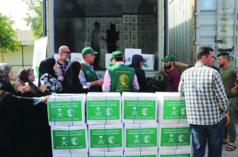 من المساعدات السعودية للاجئين الفلسطينيين