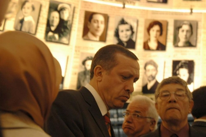 زيارة سابقة لإردوغان لأحد المعالم اليهودية في إسرائيل (أرشيفية)