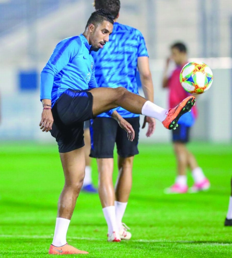 من حصة الهلال التدريبية الأخيرة (إعلامي الهلال)