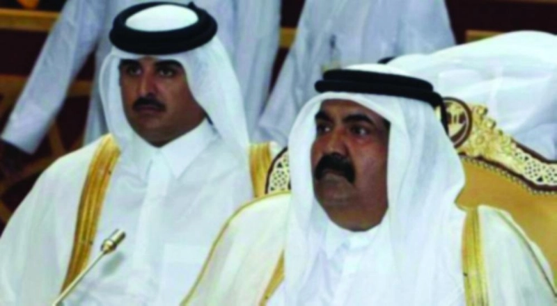 أمير قطر ووالده