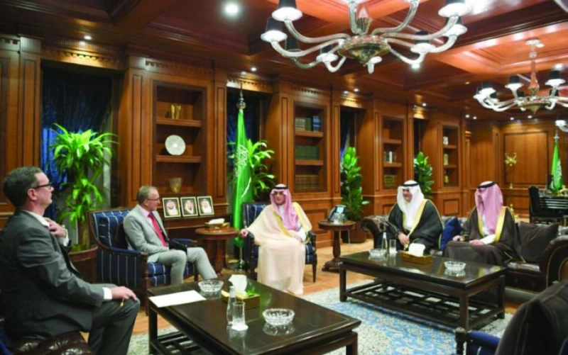 عادل الجبير خلال لقائه السفير الألماني (واس)