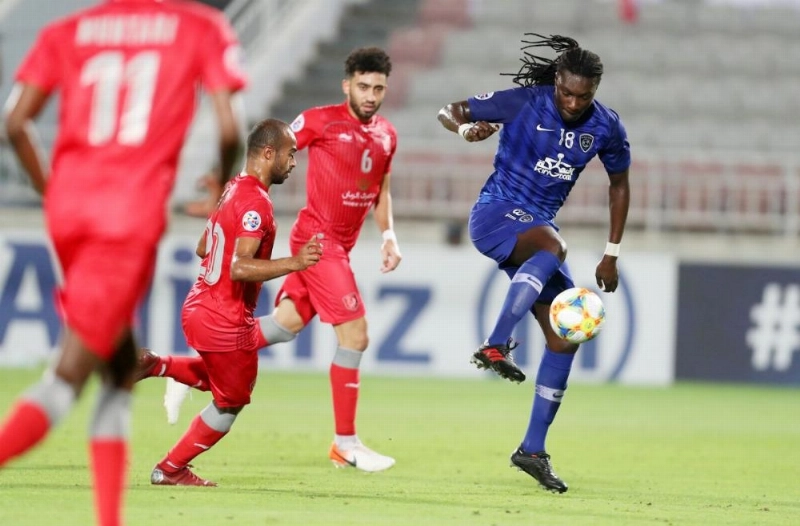 الهلال والدحيل القطري أمس (تويتر)