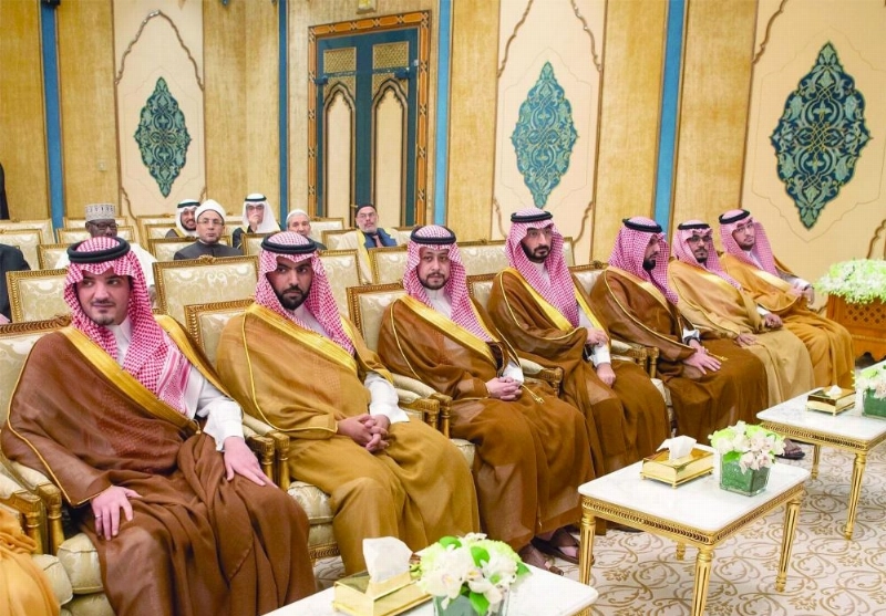 عدد من الأمراء خلال حضورهم الحفل (واس)
