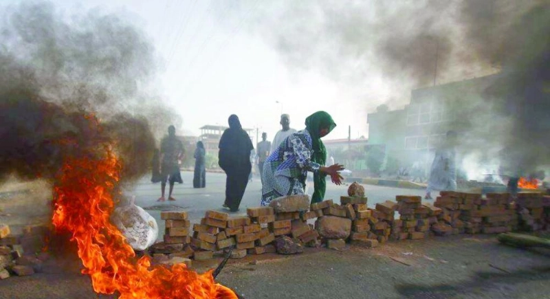 جانب من الاحتجاجات في السودان (مكة)