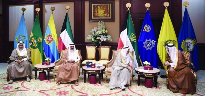 من مراسم الاستقبال في قصر بيان (واس)