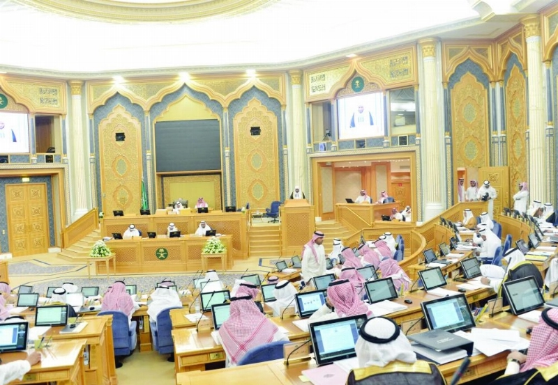 من جلسة مجلس الشورى أمس (مكة)