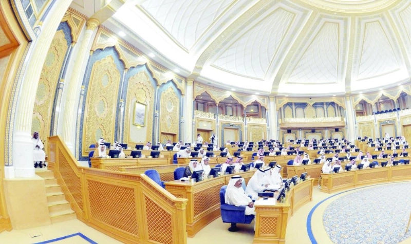 من جلسة مجلس الشورى أمس (مكة)