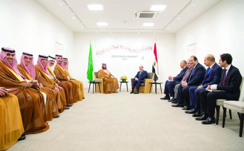 لقاء ولي العهد مع السيسي (واس)