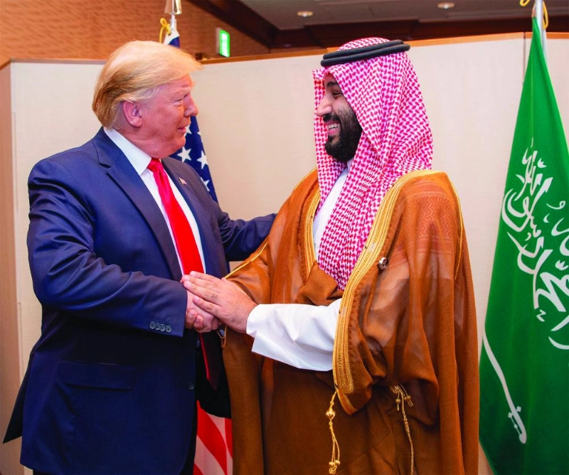 من لقاء الأمير محمد بن سلمان وترمب