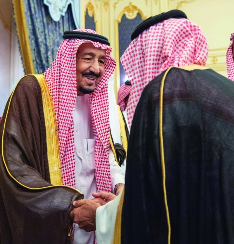 من مراسم الاستقبال في قصر السلام بجدة