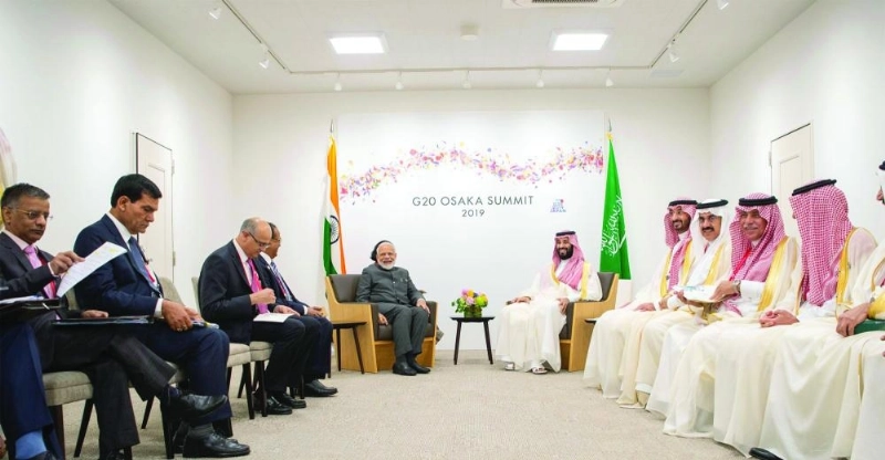 ولي العهد لدى لقائه رئيس وزراء الهند على هامش قمة العشرين
