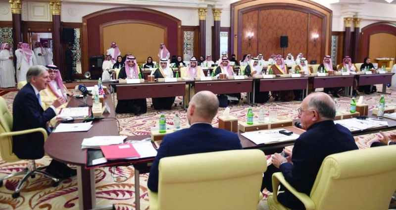من اجتماع مجلس الشراكة الاستراتيجية بجدة أمس (واس)