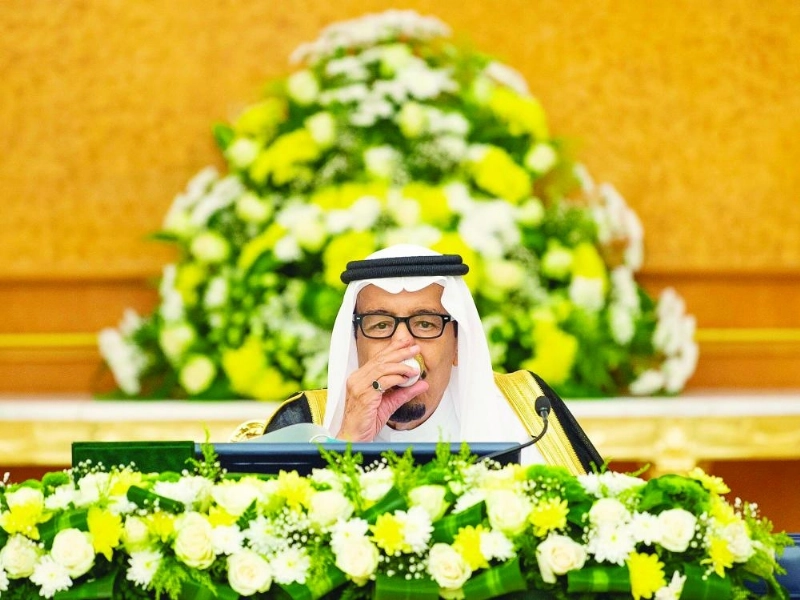 خادم الحرمين الشريفين لدى ترؤسه جلسة مجلس الوزراء
