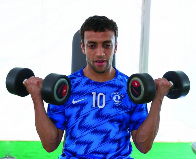 الشلهوب في تدريب لياقي (إعلامي الهلال)