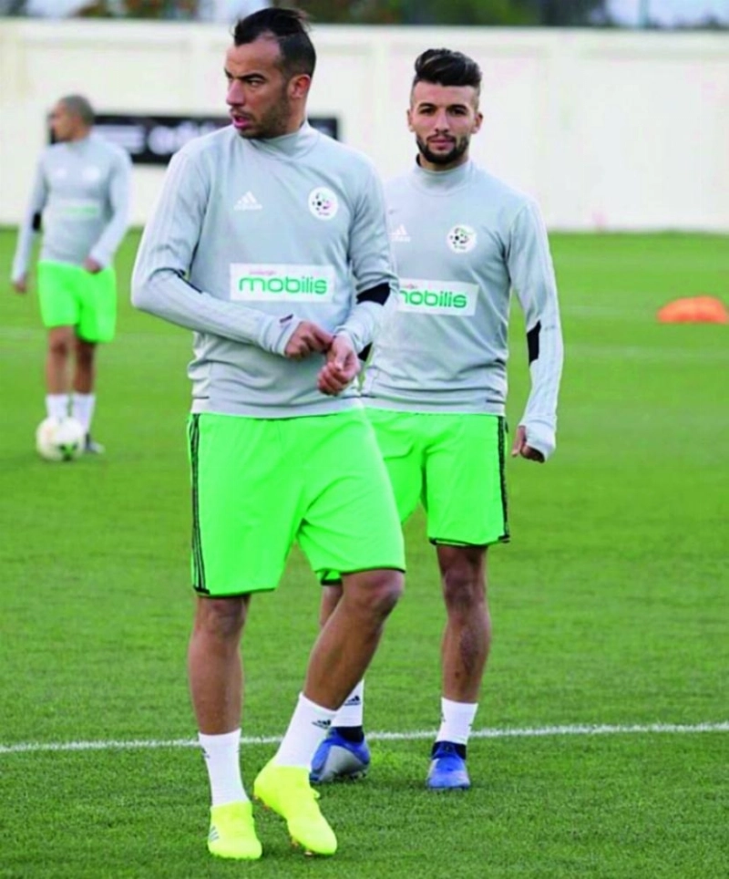 جانب من تدريبات المنتخب الجزائري (مكة)