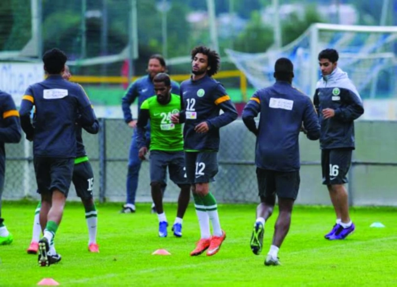 من آخر تدريبات المنتخب السعودي (مكة)