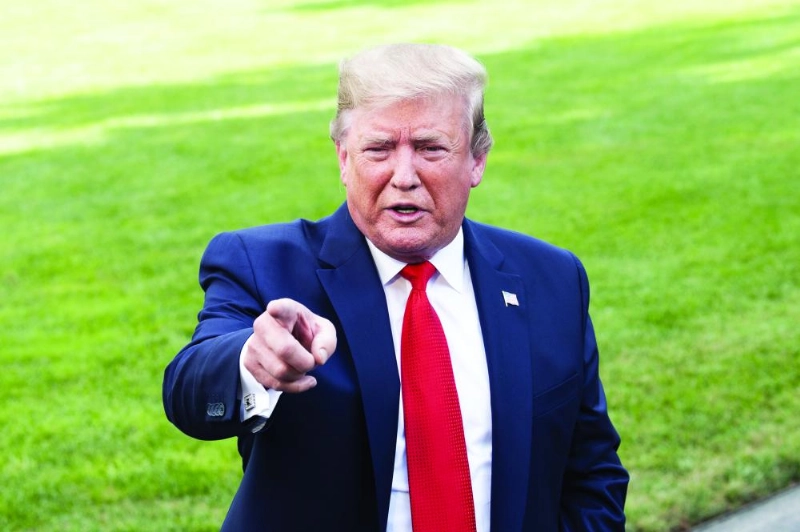 24 July 2019, US, Washington: US President Donald Trump speaks to media during a press conference as he leaves the White House. Photo: Michael Brochstein/ZUMA Wire/dpa