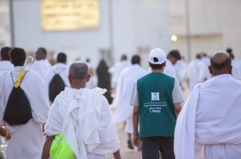حجاج خلال تنقلهم في المشاعر المقدسة (مكة)