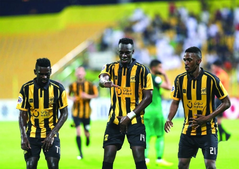 فرحة الاتحاد في مباراة الذهاب أمام ذوب آهن الإيراني (إعلامي الاتحاد)